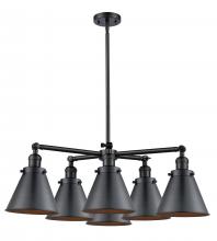 Innovations Lighting 207-6CR-BK-M13-BK-LED - Appalachian 6 Light Chandelier