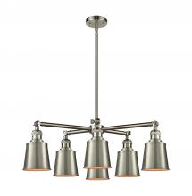 Innovations Lighting 207-6CR-SN-M9-SN - Addison 6 Light Chandelier