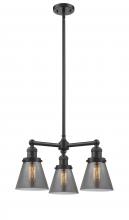 Innovations Lighting 207-OB-G63 - Cone - 3 Light - 19 inch - Oil Rubbed Bronze - Stem Hung - Chandelier
