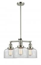 Innovations Lighting 207-PN-G72 - Bell - 3 Light - 22 inch - Polished Nickel - Stem Hung - Chandelier