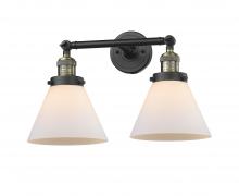Innovations Lighting 208-BAB-G41-LED - Cone - 2 Light - 18 inch - Black Antique Brass - Adjustable Bath Vanity Light