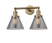 Innovations Lighting 208-BB-G43 - Cone - 2 Light - 18 inch - Brushed Brass - Bath Vanity Light