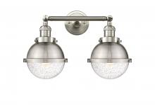 Innovations Lighting 208-SN-HFS-64-SN - Hampden - 2 Light - 18 inch - Brushed Satin Nickel - Bath Vanity Light