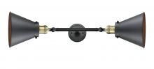 Innovations Lighting 208L-BAB-M13-BK - Appalachian - 2 Light - 8 inch - Black Antique Brass - Bath Vanity Light