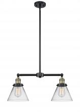 Innovations Lighting 209-BAB-G42 - Cone - 2 Light - 21 inch - Black Antique Brass - Stem Hung - Island Light