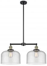 Innovations Lighting 209-BAB-G74-L - Bell - 2 Light - 21 inch - Black Antique Brass - Stem Hung - Adjustable Island Light