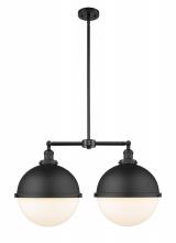 Innovations Lighting 209-BK-HFS-121-BK - Hampden - 2 Light - 18 inch - Matte Black - Stem Hung - Island Light