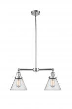 Innovations Lighting 209-PC-G44 - Cone - 2 Light - 21 inch - Polished Chrome - Stem Hung - Island Light