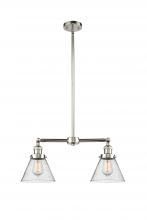 Innovations Lighting 209-PN-G44 - Cone - 2 Light - 21 inch - Polished Nickel - Stem Hung - Island Light