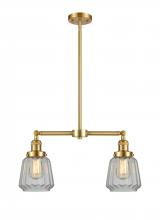 Innovations Lighting 209-SG-G142 - Chatham - 2 Light - 21 inch - Satin Gold - Stem Hung - Island Light