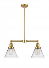 Innovations Lighting 209-SG-G42 - Cone - 2 Light - 21 inch - Satin Gold - Stem Hung - Island Light