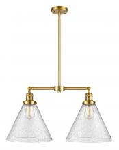 Innovations Lighting 209-SG-G44-L - Cone - 2 Light - 21 inch - Satin Gold - Stem Hung - Island Light