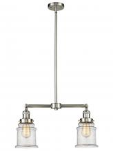 Innovations Lighting 209-SN-G184-LED - Canton - 2 Light - 21 inch - Brushed Satin Nickel - Stem Hung - Island Light