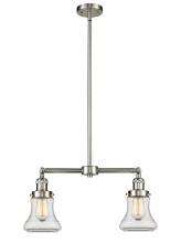 Innovations Lighting 209-SN-G192 - Bellmont - 2 Light - 21 inch - Brushed Satin Nickel - Stem Hung - Island Light