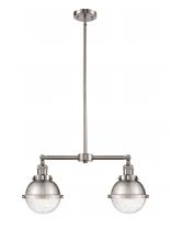 Innovations Lighting 209-SN-HFS-64-SN - Hampden - 2 Light - 18 inch - Brushed Satin Nickel - Stem Hung - Island Light