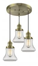 Innovations Lighting 211/3-AB-G192 - Bellmont 3 Light Multi-Pendant
