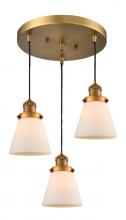 Innovations Lighting 211/3-BB-G61 - Small Cone 3 Light Multi-Pendant