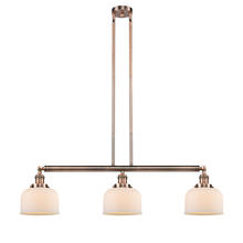 Innovations Lighting 213-AC-G71 - Bell - 3 Light - 41 inch - Antique Copper - Stem Hung - Island Light