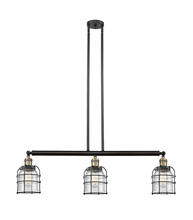 Innovations Lighting 213-BAB-G54-CE - Bell Cage - 3 Light - 39 inch - Black Antique Brass - Stem Hung - Island Light