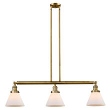 Innovations Lighting 213-BB-G41 - Cone - 3 Light - 40 inch - Brushed Brass - Stem Hung - Adjustable Island Light