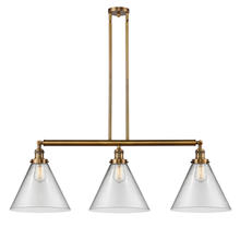 Innovations Lighting 213-BB-G42-L - Cone - 3 Light - 44 inch - Brushed Brass - Stem Hung - Island Light