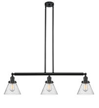 Innovations Lighting 213-BK-G44 - Cone - 3 Light - 40 inch - Matte Black - Stem Hung - Island Light