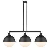 Innovations Lighting 213-BK-HFS-121-BK - Hampden - 3 Light - 45 inch - Matte Black - Stem Hung - Island Light