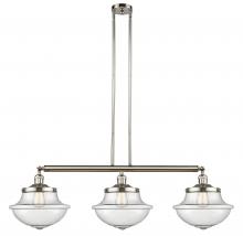 Innovations Lighting 213-PN-G544 - Oxford - 3 Light - 42 inch - Polished Nickel - Stem Hung - Island Light