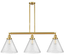 Innovations Lighting 213-SG-G44-L - Cone - 3 Light - 44 inch - Satin Gold - Stem Hung - Island Light