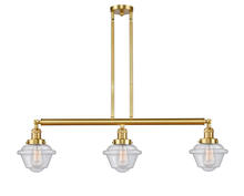 Innovations Lighting 213-SG-G534 - Oxford - 3 Light - 40 inch - Satin Gold - Stem Hung - Island Light