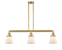 Innovations Lighting 213-SG-G61 - Cone - 3 Light - 39 inch - Satin Gold - Stem Hung - Island Light