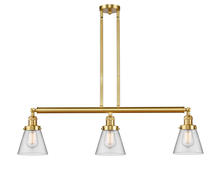 Innovations Lighting 213-SG-G62 - Cone - 3 Light - 39 inch - Satin Gold - Stem Hung - Island Light