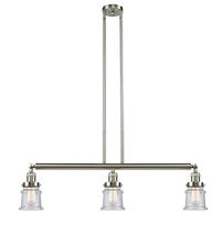 Innovations Lighting 213-SN-G184S - Canton - 3 Light - 39 inch - Brushed Satin Nickel - Stem Hung - Island Light