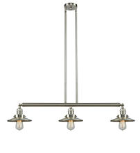 Innovations Lighting 213-SN-M2 - Railroad - 3 Light - 41 inch - Brushed Satin Nickel - Stem Hung - Island Light