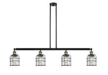 Innovations Lighting 214-BAB-G54-CE - Bell Cage - 4 Light - 50 inch - Black Antique Brass - Stem Hung - Adjustable Island Light