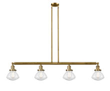 Innovations Lighting 214-BB-G324 - Olean - 4 Light - 51 inch - Brushed Brass - Stem Hung - Adjustable Island Light