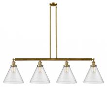 Innovations Lighting 214-BB-G44-L - Cone - 4 Light - 56 inch - Brushed Brass - Stem Hung - Adjustable Island Light