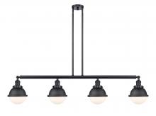 Innovations Lighting 214-BK-HFS-61-BK - Hampden - 4 Light - 52 inch - Matte Black - Stem Hung - Island Light