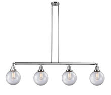 Innovations Lighting 214-PC-G202-8 - Beacon - 4 Light - 53 inch - Polished Chrome - Stem Hung - Adjustable Island Light