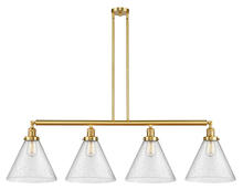 Innovations Lighting 214-SG-G44-L - Cone - 4 Light - 56 inch - Satin Gold - Stem Hung - Adjustable Island Light