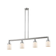 Innovations Lighting 214-SN-G51 - Bell - 4 Light - 50 inch - Brushed Satin Nickel - Stem Hung - Island Light