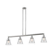 Innovations Lighting 214-SN-G62 - Cone - 4 Light - 51 inch - Brushed Satin Nickel - Stem Hung - Adjustable Island Light