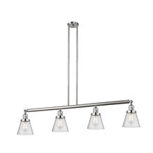 Innovations Lighting 214-SN-G64 - Cone - 4 Light - 51 inch - Brushed Satin Nickel - Stem Hung - Adjustable Island Light