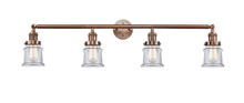 Innovations Lighting 215-AC-G182S - Canton - 4 Light - 42 inch - Antique Copper - Bath Vanity Light