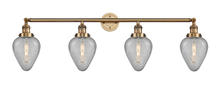 Innovations Lighting 215-BB-G165 - Geneseo - 4 Light - 43 inch - Brushed Brass - Bath Vanity Light