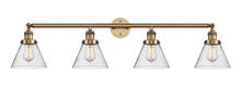 Innovations Lighting 215-BB-G44 - Cone - 4 Light - 44 inch - Brushed Brass - Bath Vanity Light