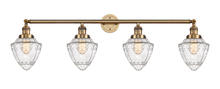 Innovations Lighting 215-BB-G664-7 - Bullet - 4 Light - 46 inch - Brushed Brass - Bath Vanity Light