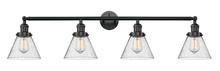 Innovations Lighting 215-BK-G44 - Cone - 4 Light - 44 inch - Matte Black - Bath Vanity Light