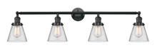 Innovations Lighting 215-BK-G62 - Cone - 4 Light - 42 inch - Matte Black - Bath Vanity Light