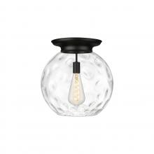 Innovations Lighting 221-1F-BK-G1215-16 - Athens Water Glass - 1 Light - 16 inch - Matte Black - Flush Mount